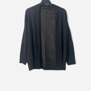 Eileen Fisher Silk Blend Kimono Ottoman Cardigan Black Size Small